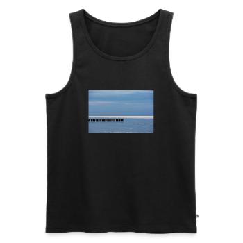Silence - Men's Premium Organic Tank Top - black - Front - AI Model Male 178 light (178cm)