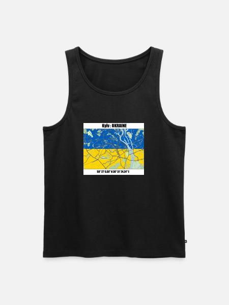 Kyiv - Men's Premium Organic Tank Top - black