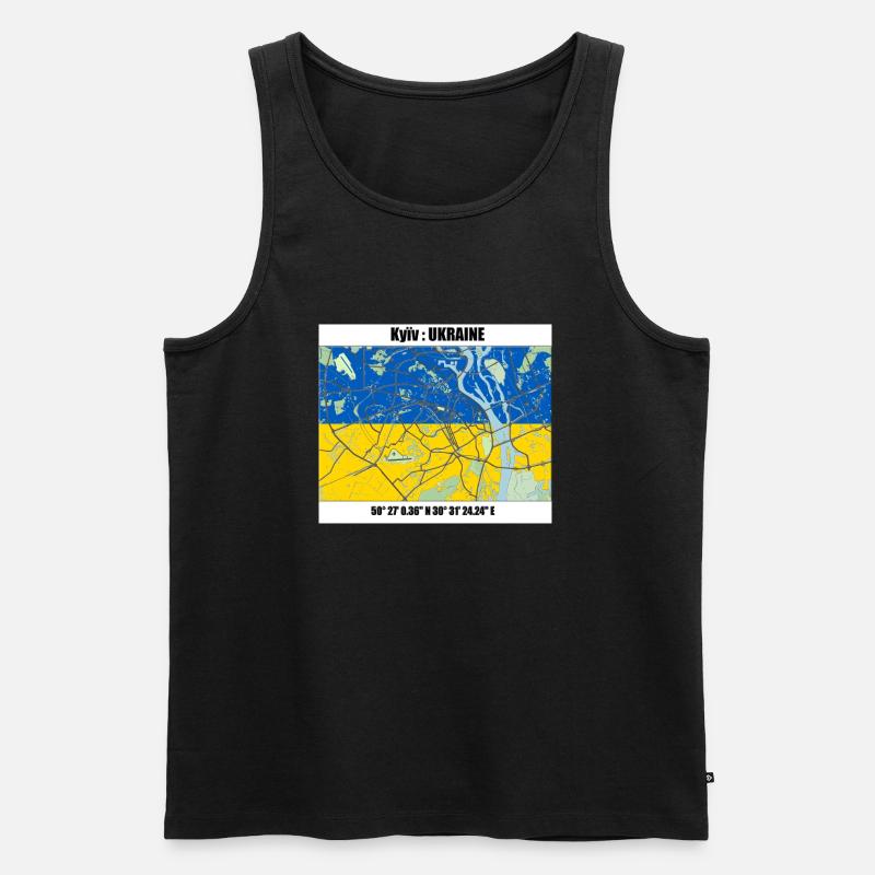 Kiew - Männer Premium Bio Tank Top - Schwarz