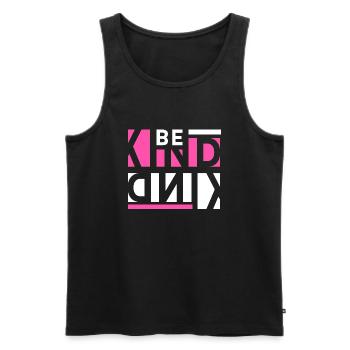 Be Kind - Men's Premium Organic Tank Top - black - Front - AI Model Male 178 light (178cm)