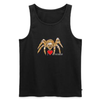 Araignée d’Halloween, Arachnophobie, Monstre - Débardeur bio Premium Homme - noir - Devant - AI Model Male 178 light (178cm)