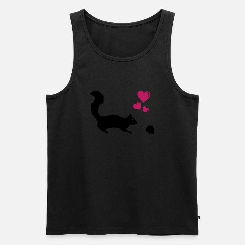 Eichhörnchen Love - Männer Premium Bio Tank Top - Schwarz