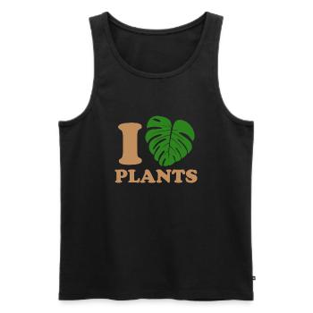 fall plants - Men's Premium Organic Tank Top - black - Front - AI Model Male 178 light (178cm)
