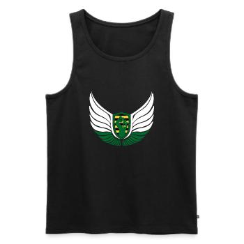 Sachsen Logo Erzgebirge Faust - Männer Premium Bio Tank Top - Schwarz - Vorne - Michal (187cm)
