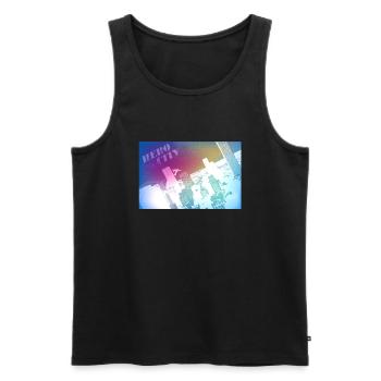 Hero City - Men's Premium Organic Tank Top - black - Front - AI Model Male 178 light (178cm)