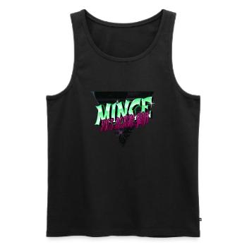 Geek Dinosaur Tshirt Bodybuilding Christmas Tree - Men's Premium Organic Tank Top - black - Front - Michal (187cm)