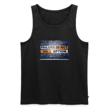 Failure is not an option saying lettering Graffiti - Men's Premium Organic Tank Top - black - Front - AI Model Male 178 light (178cm)