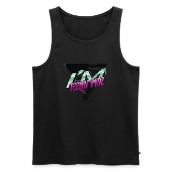 Dinosaur Moon Christmas Vacation Cool Gift - Men's Premium Organic Tank Top - black - Front - AI Model Male 178 light (178cm)