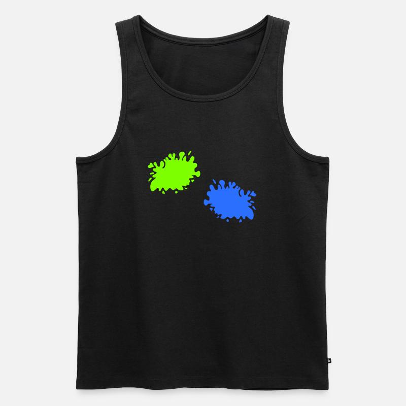 Kleckse - Männer Premium Bio Tank Top - Schwarz