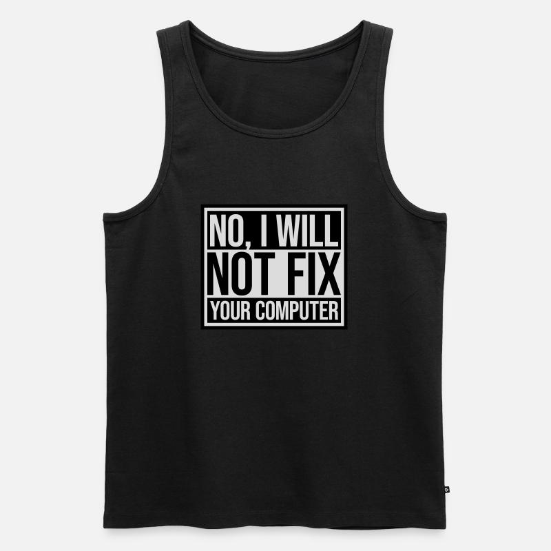 not fix your computer - Männer Premium Bio Tank Top - Schwarz