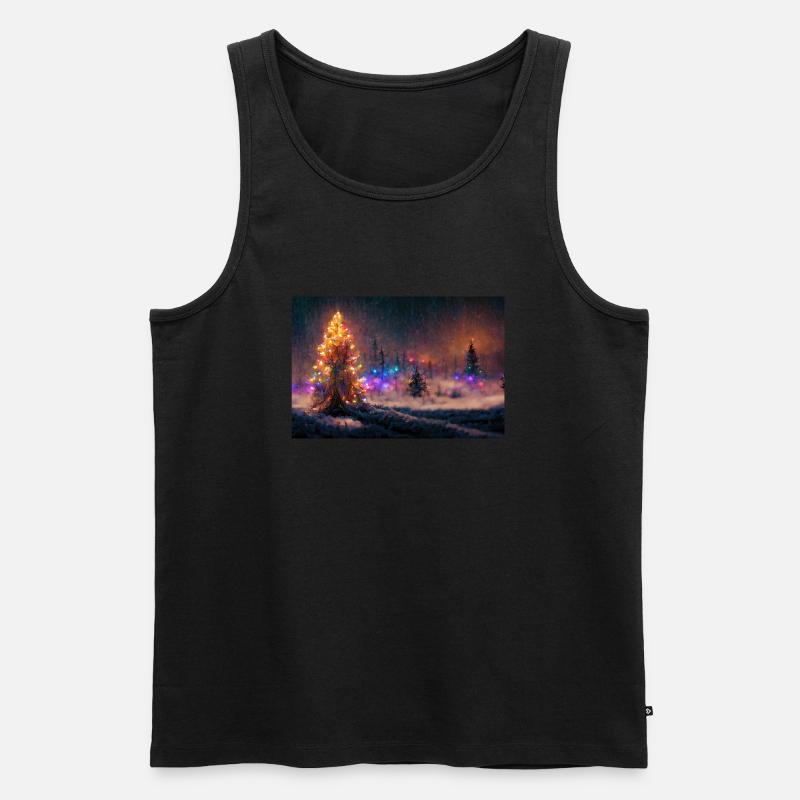 Weihnachten im Schnee - Männer Premium Bio Tank Top - Schwarz