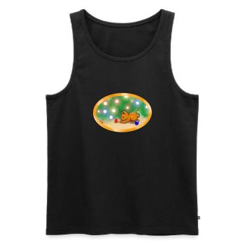 Christmas Cat - Männer Premium Bio Tank Top - Schwarz - Vorne - Michal (187cm)