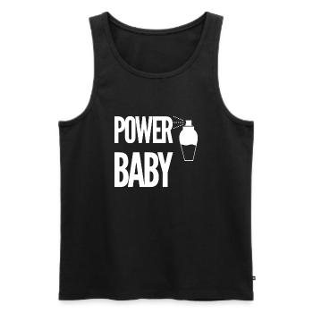 Bébé Puissance - Débardeur bio Premium Homme - noir - Devant - Michal (187cm)