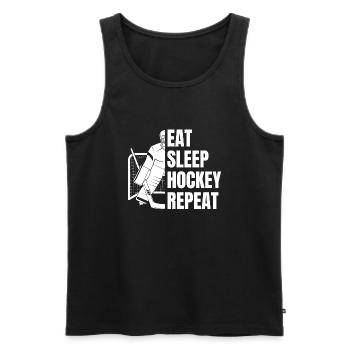 Hockey funny - Débardeur bio Premium Homme - noir - Devant - Michal (187cm)