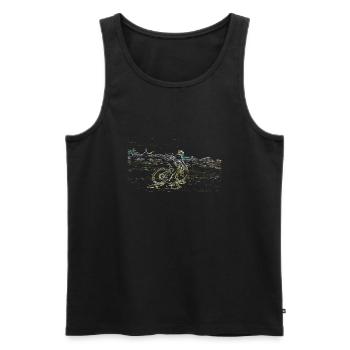 MTB MTB Downhill - Männer Premium Bio Tank Top - Schwarz - Vorne - AI Model Male 178 light (178cm)