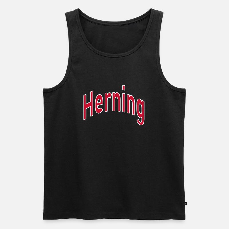 Herning - Männer Premium Bio Tank Top - Schwarz