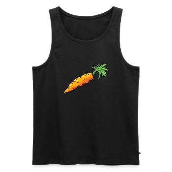 Die Karotte - Männer Premium Bio Tank Top - Schwarz - Vorne - Michal (187cm)