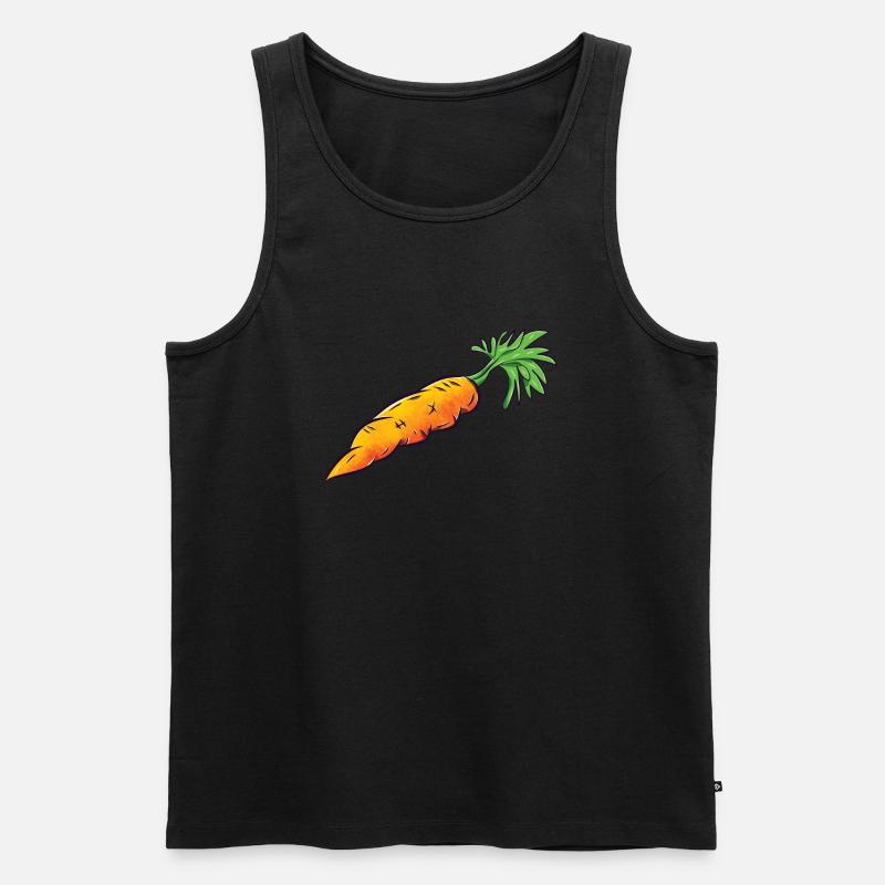 Die Karotte - Männer Premium Bio Tank Top - Schwarz