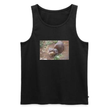 Asiatischer Kleinkrallenotter Zwergotter - Männer Premium Bio Tank Top - Schwarz - Vorne - Michal (187cm)