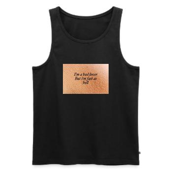 03DFE2D2 4E7E 4E8C 9B04 685491C9F258 goosebump - Men's Premium Organic Tank Top - black - Front - Michal (187cm)