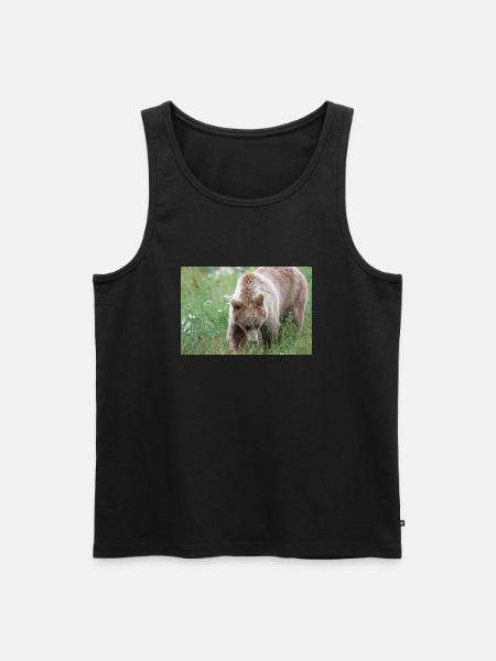 Braunbär Ursus arctos - Männer Premium Bio Tank Top - Schwarz