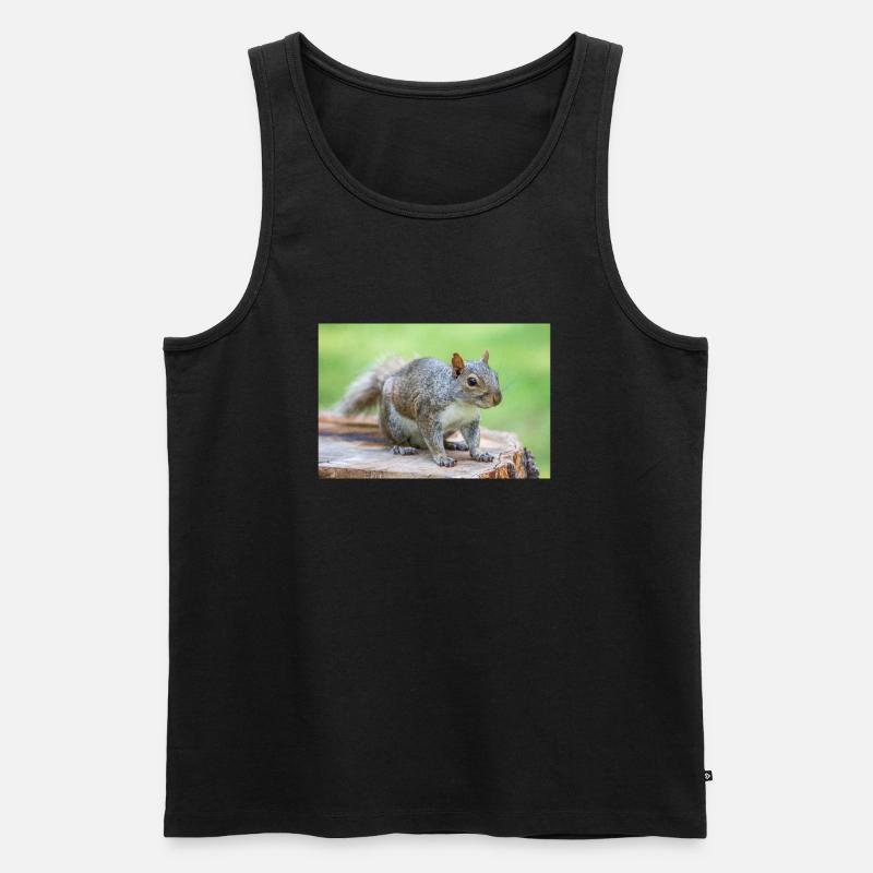 Écureuil gris Grauhörnchen Sciurus carolinensis - Débardeur bio Premium Homme - noir