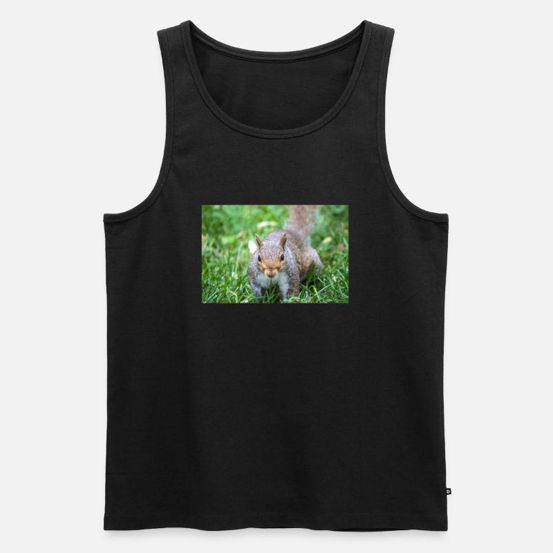 Grauhörnchen Sciurus carolinensis - Männer Premium Bio Tank Top - Schwarz
