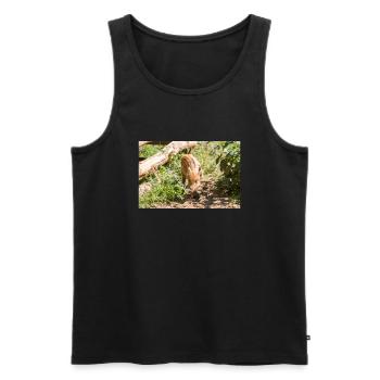 Wild boar (in german Wildschwein) Sus scrofa - Men's Premium Organic Tank Top - black - Front - AI Model Male 178 light (178cm)