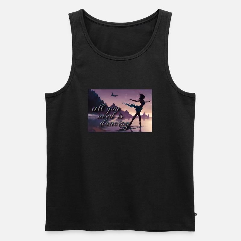 tanzen - Männer Premium Bio Tank Top - Schwarz