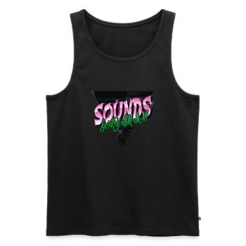 LGBTQI and asexual women's rights present - Men's Premium Organic Tank Top - black - Front - AI Model Male 178 light (178cm)