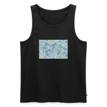 Buntes Farbmosaik - Männer Premium Bio Tank Top - Schwarz - Vorne - Michal (187cm)