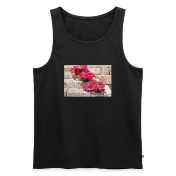 Blumentreppe - Männer Premium Bio Tank Top - Schwarz - Vorne - Michal (187cm)