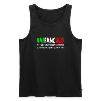 Vaffanculo - Männer Premium Bio Tank Top - Schwarz - Vorne - Michal (187cm)