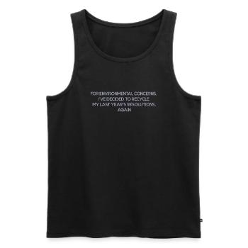 New year's resolutions - Débardeur bio Premium Homme - noir - Devant - AI Model Male 178 light (178cm)