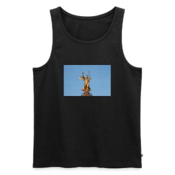Siegessäule - Männer Premium Bio Tank Top - Schwarz - Vorne - AI Model Male 178 light (178cm)