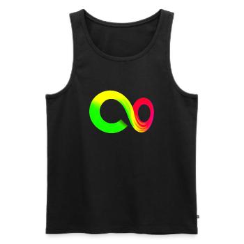 Rainbow Course Symbole infini infini - Débardeur bio Premium Homme - noir - Devant - Michal (187cm)