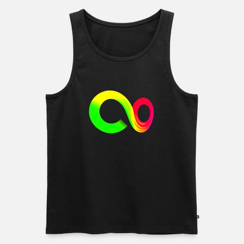 Rainbow Course Infinite Infinity Symbol - Men's Premium Organic Tank Top - black