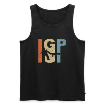 IGP Hundesport Schutzhund - Männer Premium Bio Tank Top - Schwarz - Vorne - AI Model Male 178 light (178cm)