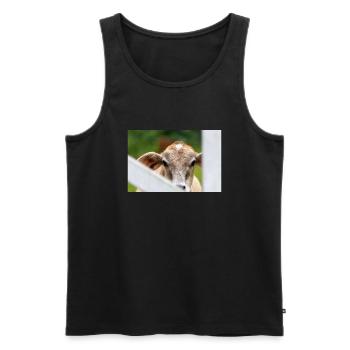 Kleines Kalb mit süßem Aussehen - Männer Premium Bio Tank Top - Schwarz - Vorne - Michal (187cm)