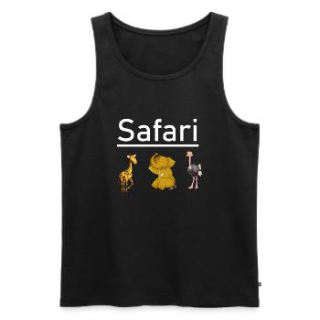 Safari Zoo Animal Safari Zoo - Men's Premium Organic Tank Top - black - Front - AI Model Male 178 light (178cm)