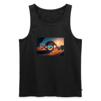 desert trip by daniel costa - Men's Premium Organic Tank Top - black - Front - AI Model Male 178 light (178cm)