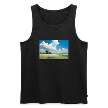 Verzauberte Natur - Männer Premium Bio Tank Top - Schwarz - Vorne - Michal (187cm)