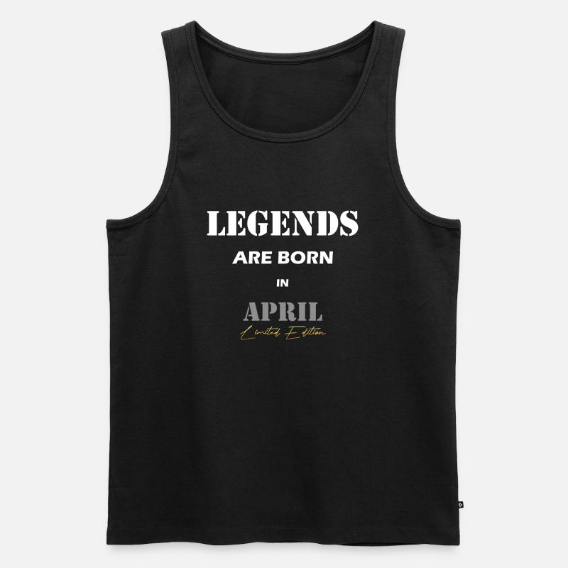 April Legends Gift blanc - Débardeur bio Premium Homme - noir