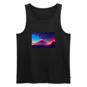 Volcanic eruption - Men's Premium Organic Tank Top - black - Front - Michal (187cm)