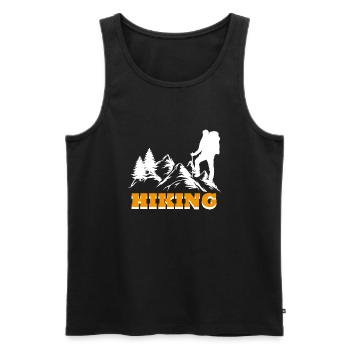 Hiking - Men's Premium Organic Tank Top - black - Front - AI Model Male 178 light (178cm)