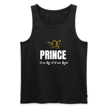 prince d'un roi et d'une reine - Débardeur bio Premium Homme - noir - Devant - Michal (187cm)