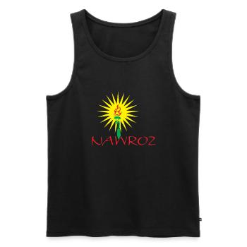 Nawroz 0002 - Männer Premium Bio Tank Top - Schwarz - Vorne - Michal (187cm)