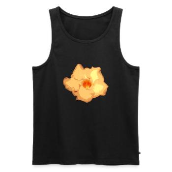 Gelbe Blume - Männer Premium Bio Tank Top - Schwarz - Vorne - AI Model Male 178 light (178cm)