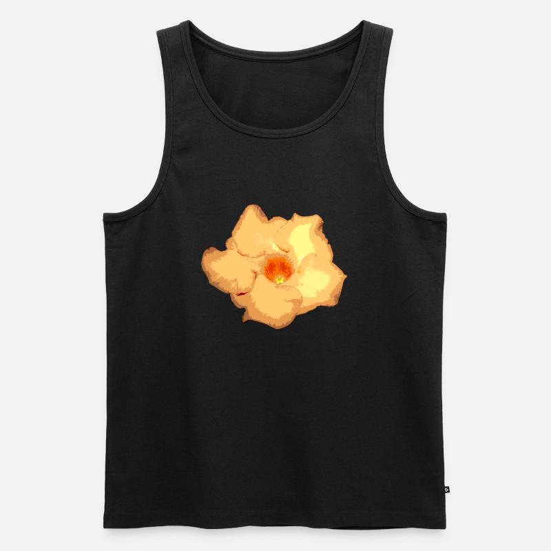 Gelbe Blume - Männer Premium Bio Tank Top - Schwarz