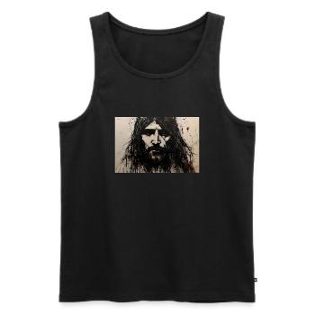 Endloser Schmerz - Männer Premium Bio Tank Top - Schwarz - Vorne - AI Model Male 178 light (178cm)